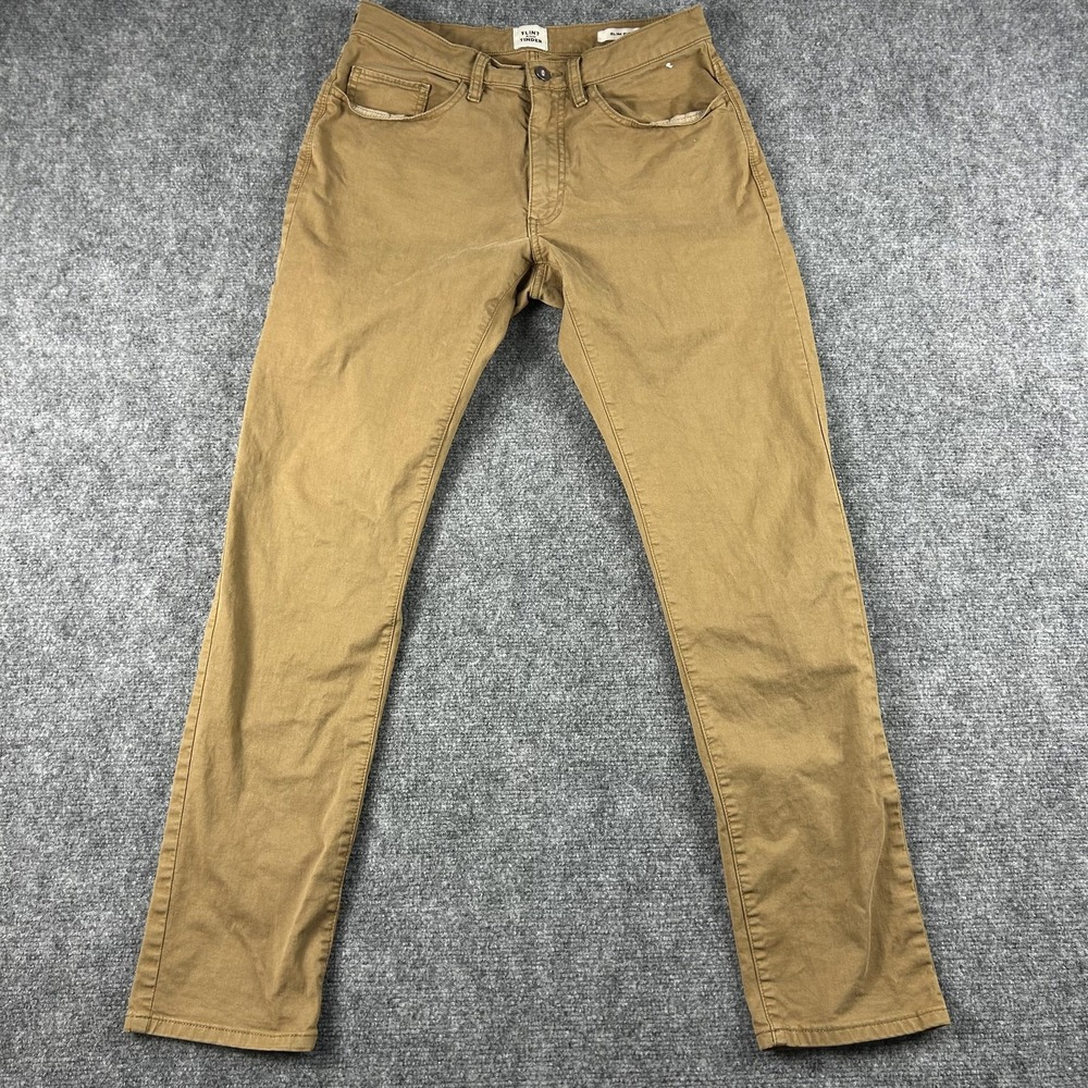 Flint And Tinder Pants Mens 31x31 Khaki Slim Fit 5 Pocket Stretch Chino Casual